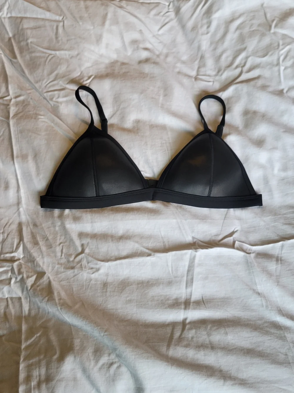 triangl swimwear Black Triangle Neoprene Bikini Top